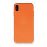 Alan Şanslı iPhone X Nano İçi Kadife Silikon Turuncu Kılıf