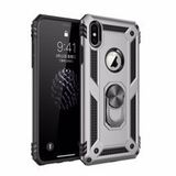 Alan Şanslı iPhone X Sofya Yüzüklü Silikon Kapak Gümüş Kılıf