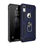 Alan Şanslı iPhone XR Sofya Yüzüklü Silikon Kapak Lacivert Kılıf