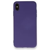 Alan Şanslı iPhone XS Max Kılıf Nano içi Kadife Silikon Mor Kılıf