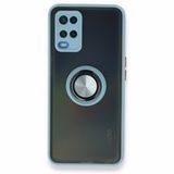 Alan Şanslı Oppo A54 4G Montreal Yüzüklü Silikon Kapak Buz Mavi Kılıf