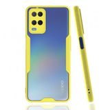 Alan Şanslı Oppo A54 4G Platin Silikon Sarı Kılıf