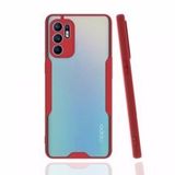 Alan Şanslı Oppo Reno 6 Platin Silikon Kırmızı Kılıf