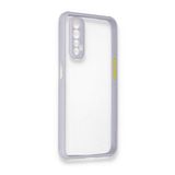 Alan Şanslı Realme 7 Miami Şeffaf Silikon Lila Kılıf