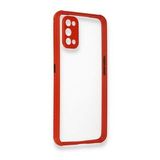 Alan Şanslı Realme 7 Pro Miami Şeffaf Silikon Kırmızı Kılıf