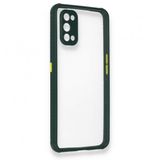 Alan Şanslı Realme 7 Pro Miami Şeffaf Silikon Koyu Yeşil Kılıf
