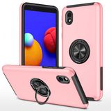 Alan Şanslı Samsung Galaxy A01 Core Elit Yüzüklü Kapak Pembe Kılıf