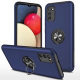 Alan Şanslı Samsung Galaxy A02S Elit Yüzüklü Kapak Lacivert Kılıf