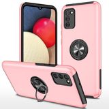 Alan Şanslı Samsung Galaxy A02S Elit Yüzüklü Kapak Pembe Kılıf