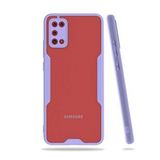 Alan Şanslı Samsung Galaxy A02S Platin Silikon Lila Cep Telefonu Kılıfı