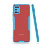 Alan Şanslı Samsung Galaxy A02S Platin Silikon Mavi Cep Telefonu Kılıfı