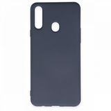 Alan Şanslı Samsung Galaxy A20S Nano İçi Kadife Silikon Gri Kılıf