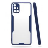 Alan Şanslı Samsung Galaxy M31S Platin Silikon Lacivert Cep Telefonu Kılıfı
