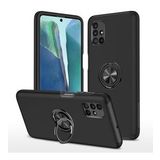 Alan Şanslı Samsung Galaxy M51 Elit Yüzüklü Kapak Siyah Kılıf