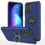 Alan Şanslı Xiaomi Poco F3 Elit Yüzüklü Kapak Lacivert Kılıf