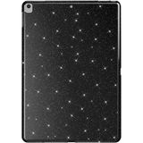 Alan Tech Apple iPad 10.2 2021 (9.nesil) Simli Parlak Görünümlü Zore Tablet Koton Kılıf-Siyah