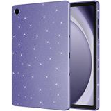 Alan Tech Galaxy Tab A9 Plus Simli Parlak Görünümlü Zore Tablet Koton Kılıf-Derin Mor
