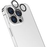 Alan Tech iPhone 15 Pro Max Uyumlu Zore Cl-13 Kamera Lens Koruyucu-Gümüş