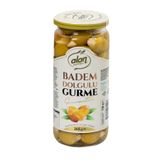 Alan Zeytinleri Badem Dolgulu Yeşil Zeytin Cam Kavanoz 265 GR