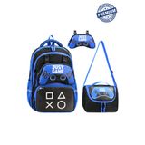 Alanç Gift Ultra Lüks Erkek Çocuk Ortopedik Gamer İlkokul Çantası Termal Beslenme Ve Gamer Joystick Kalemlik