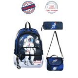 Alanç Gift Ultra Lüks Erkek Çocuk Ortopedik Su Geçirmez Astronot İlkokul Sırt Çantası Termal Beslenme Ve Kalemlik