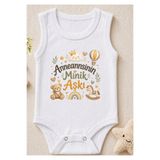Alandres %100 Pamuk Çıtçıtlı Bebek Zıbın Anneannesinin Minik Aşkı Yazılı Body Kız Erkek Atlet Hediye