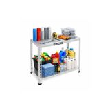 Alanraf 2 Katlı Galvaniz Çelik Raf - Depo, Arşiv, Kiler, Dosya, Market Rafı, Mutfak, Ofis 31X60X50 cm