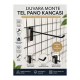 ALANRAF 25 Adet Tel Pano Kancası - Aksesuar Kancası , Stand Raf Kancası 20 Cm