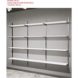Alanraf 4 Katlı Duvara Monte Ahşap Raf & Konik Dikmeye Ahşap Raf 30X270X200CM