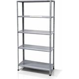 Alanraf 5 Katlı Çelik Raf 43X93 cm Elektrostatik Boyalı | Depo Kiler Ofis Arşiv Raf Sistemi - Galvaniz