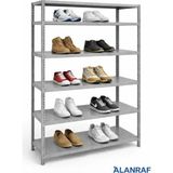 Alanraf 6 Katlı Galvaniz Çelik Gri Renkli Ayakkabılık Rafı 31X75X200CM