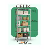 Alanraf 6 Katlı Galvaniz Çelik Raf 31X93X200 cm Hırdavat, Market, Ofis, Banyo, Depo, Mutfak, Raf Sistemleri