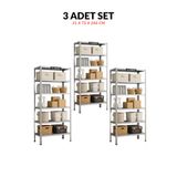 ALANRAF Çelik Raf 6 Katlı 3 Adet 31x75x200 Raf Sistemleri, Depo rafı, Arşiv rafı, Kiler rafı, Çok Amaçlı Raf