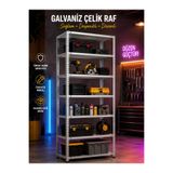 ALANRAF Çelik Raf 6 Katlı 31x75x200 CM Dekoratif Raf Sistemleri, Depo rafı, Arşiv rafı, Kiler rafı