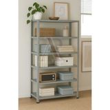 Alanraf Çelik Raf 6 Katlı 43X93X250 Dekoratif Raf Sistemleri, Depo Rafı, Arşiv Rafı, Kiler Rafı - Galvaniz