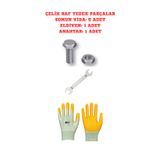 ALANRAF Çelik Raf Kurulum Seti ( Eldiven + Anahtar + Somun + Vida), Depo rafı, Kiler Rafı, Ekipman