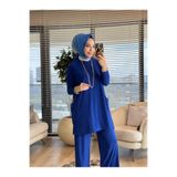 ALANUR 5015 Yanları Cepli Sandy Takım Saks