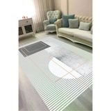 ALANUR AL4052-sckz-k-hali Kaymaz Yıkanabilir Dijital Baskılı Salon Halısı Trend Geometrik Al4052