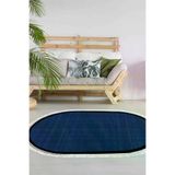 ALANUR E5007-sckl-k-hali-oval Kaymaz Taban Djt Banyo Mutfak Salon Halı Trend Saçaklı Oval Dokuma Desen E5007