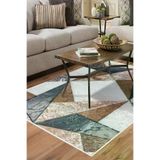 ALANUR E5028-sckz-k-hali Home Kaymaz Dijital Mutfak & Salon Halı Trend Geometrik E5028 Renkli