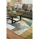 ALANUR E5028-sckz-p-hali Home Kaymaz Dijital Mutfak & Salon Halı Star Pamuk Geometrik E5028 Renkli
