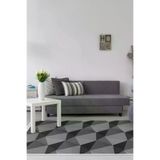 ALANUR E5030-sckl-p-hali Home Kaymaz Dijital Mutfak & Salon Halı Star Pamuk Saçaklı Geometrik E5030 Gri