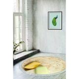 ALANUR E5033-sckl-k-hali-yuvarlak Home Kaymaz Dijital Mutfak & Salon Halı Trend Saçaklı Yuvarlak Mermer E5033 Krem