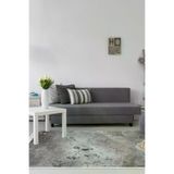 ALANUR E5037-sckl-k-hali Home Kaymaz Dijital Mutfak & Salon Halı Trend Saçaklı Mermer E5037 Gri