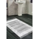 Alanur Home 1460-Trend-Banyo Eko Trend Djt Banyo Paspası Yıkanabilir Kaymaz Taban 1460 Modern Gri