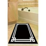 Alanur Home 1669-Trend-Banyo Eko Trend Djt Banyo Paspası Yıkanabilir Kaymaz Taban 1669 Modern Siyah