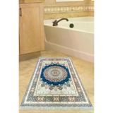 Alanur Home 1909-Trend-Banyo Eko Trend Djt Banyo Paspası Yıkanabilir Kaymaz Taban 1909 Osmanlı Mavi