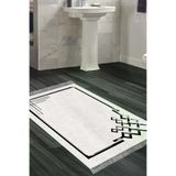 Alanur Home 1919-Trend-Banyo Eko Trend Djt Banyo Paspası Yıkanabilir Kaymaz Taban 1919 Modern Gri Siyah