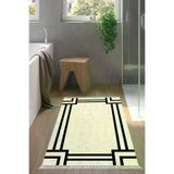 Alanur Home 1920-Trend-Banyo Eko Trend Djt Banyo Paspası Yıkanabilir Kaymaz Taban 1920 Modern Gri Siyah