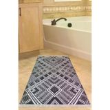 Alanur Home 2029-Trend-Banyo Eko Trend Djt Banyo Paspası Yıkanabilir Kaymaz Taban 2029 Modern Siyah